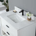 Altair Design Kesia 36"" Single Bathroom Vanity Set in White with Aosta White Composite Stone Countertop