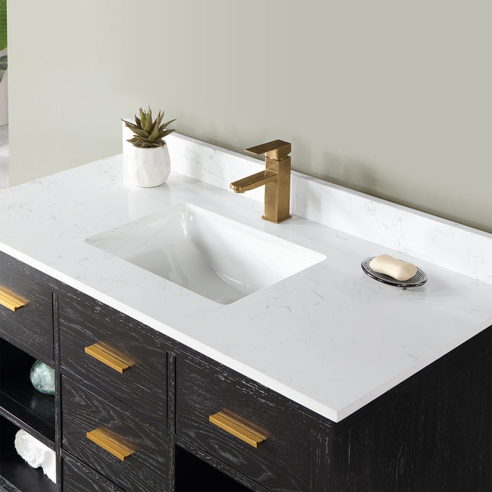 Altair Design Kesia 48″ Single Bathroom Vanity Set in Black 48″ size