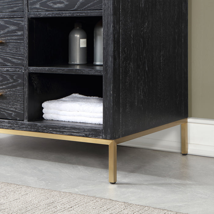 Altair Design Kesia 48″ Single Bathroom Vanity Set in Black 48″ size