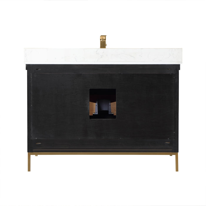 Altair Design Kesia 48″ Single Bathroom Vanity Set in Black 48″ size