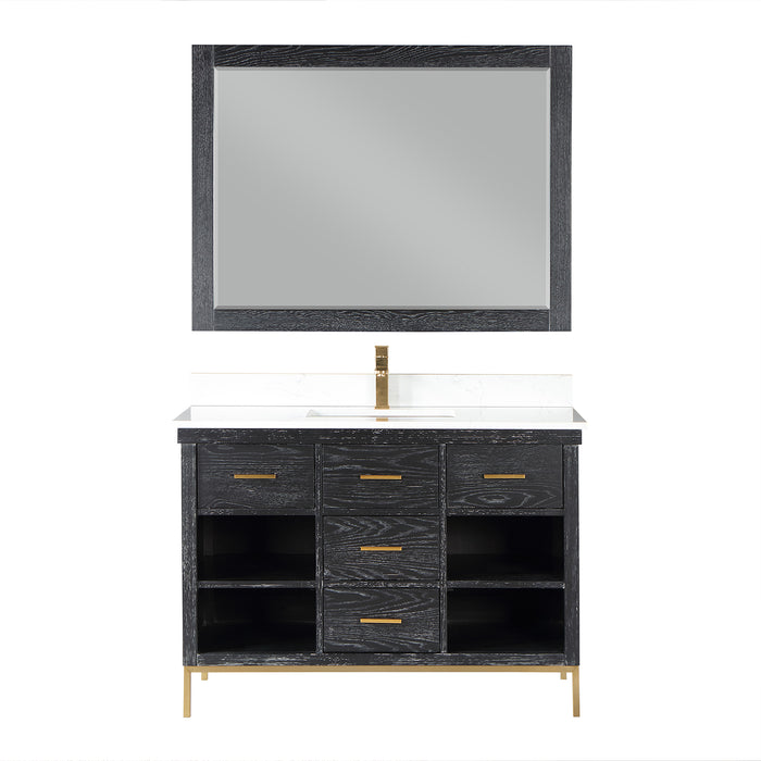 Altair Design Kesia 48″ Single Bathroom Vanity Set in Black 48″ size