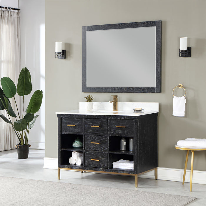 Altair Design Kesia 48″ Single Bathroom Vanity Set in Black 48″ size