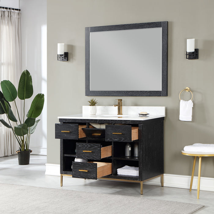 Altair Design Kesia 48″ Single Bathroom Vanity Set in Black 48″ size