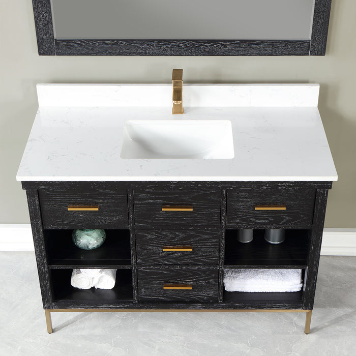 Altair Design Kesia 48″ Single Bathroom Vanity Set in Black 48″ size