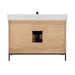 Altair Design Kesia 48"" Single Bathroom Vanity Set in Brown Pine with Aosta White Composite Stone Countertop