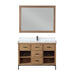 Altair Design Kesia 48"" Single Bathroom Vanity Set in Brown Pine with Aosta White Composite Stone Countertop