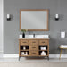 Altair Design Kesia 48"" Single Bathroom Vanity Set in Brown Pine with Aosta White Composite Stone Countertop
