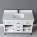 Altair Design Kesia 48"" Single Bathroom Vanity Set in White with Aosta White Composite Stone Countertop