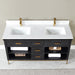 Altair Design Kesia 60″ Double Bathroom Vanity Set in Black 60″ size