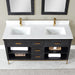Altair Design Kesia 60″ Double Bathroom Vanity Set in Black 60″ size