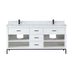 Altair Design Kesia 72″ Double Bathroom Vanity Set in White 72″ size