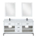 Altair Design Kesia 72″ Double Bathroom Vanity Set in White 72″ size