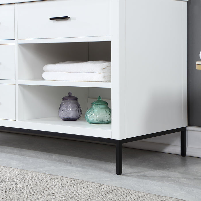 Altair Design Kesia 72″ Double Bathroom Vanity Set in White 72″ size