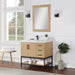 Altair Design Wildy 36"" Single Bathroom Vanity Set in Washed Oak with Grain White Composite Stone Countertop