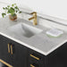 Altair Design Wildy 48"" Single Bathroom Vanity Set in Black Oak with Grain White Composite Stone Countertop