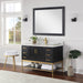 Altair Design Wildy 48"" Single Bathroom Vanity Set in Black Oak with Grain White Composite Stone Countertop