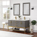 Altair Design Wildy 60"" Double Bathroom Vanity Set in Classical Grey with Grain White Composite Stone Countertop