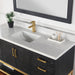 Altair Design Wildy 60"" Single Bathroom Vanity Set in Black Oak with Grain White Composite Stone Countertop
