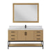 Altair Design Wildy 60"" Single Bathroom Vanity Set in Washed Oak with Grain White Composite Stone Countertop