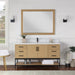 Altair Design Wildy 60"" Single Bathroom Vanity Set in Washed Oak with Grain White Composite Stone Countertop