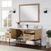 Altair Design Wildy 60"" Single Bathroom Vanity Set in Washed Oak with Grain White Composite Stone Countertop