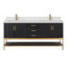 Altair Design Wildy 72″ Double Bathroom Vanity Set in Black 60″ size