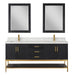 Altair Design Wildy 72″ Double Bathroom Vanity Set in Black 60″ size