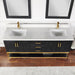Altair Design Wildy 72″ Double Bathroom Vanity Set in Black 60″ size