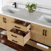Altair Design Wildy 72"" Double Bathroom Vanity Set in Washed Oak with Grain White Composite Stone Countertop