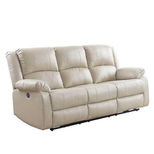 Acme Furniture Zuriel Power Motion Sofa W/Usb in Beige PU 54610