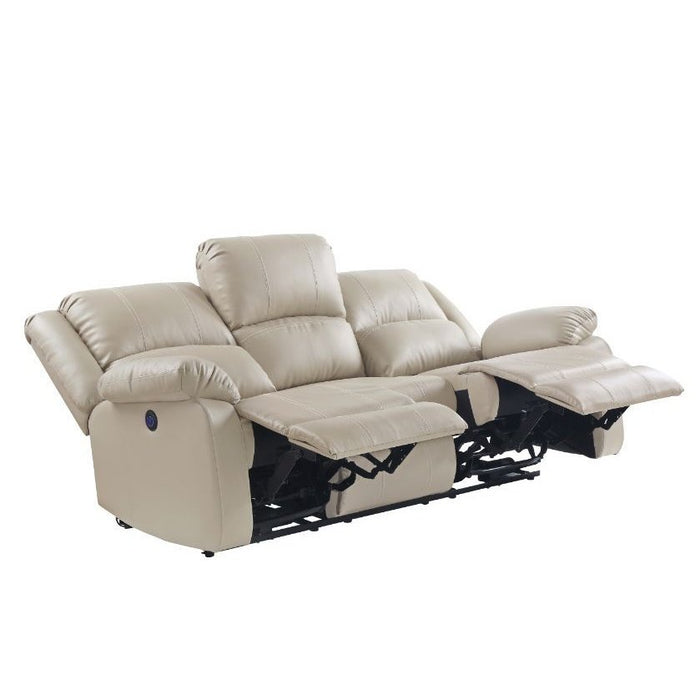 Acme Furniture Zuriel Power Motion Sofa W/Usb in Beige PU 54610