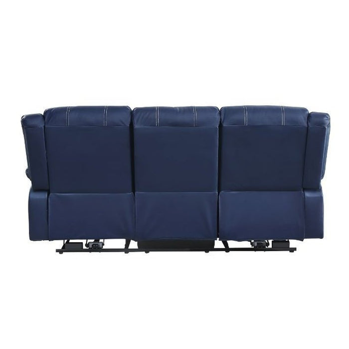 Acme Furniture Zuriel Power Motion Sofa W/Usb in Blue PU 54615