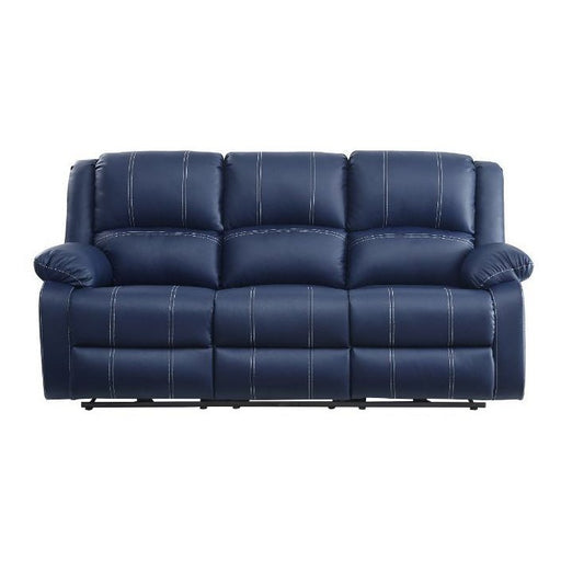 Acme Furniture Zuriel Power Motion Sofa W/Usb in Blue PU 54615