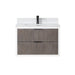 Altair Design Dione 30"" Single Bathroom Vanity in Classical Gray with Aosta White Composite Stone Countertop