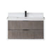 Altair Design Dione 36"" Single Bathroom Vanity in Classical Gray with Aosta White Composite Stone Countertop