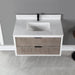Altair Design Dione 36"" Single Bathroom Vanity in Classical Gray with Aosta White Composite Stone Countertop