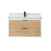 Altair Design Dione 36"" Single Bathroom Vanity in Weathered Pine with Aosta White Composite Stone Countertop