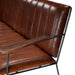 Butler Specialty Company Phoenix Leather & Metal 53""W Bench, Medium Brown 5482330