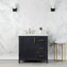 Altair Design Weiser 36"" Single Bathroom Vanity in Black Oak with Aosta White Composite Stone Countertop