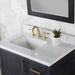 Altair Design Weiser 36"" Single Bathroom Vanity in Black Oak with Aosta White Composite Stone Countertop