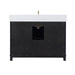 Altair Design Weiser 48"" Single Bathroom Vanity in Black Oak with Aosta White Composite Stone Countertop