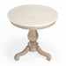 Butler Specialty Company Danielle Marble 24"" Pedestal Accent Table, Tan/Beige 5515415