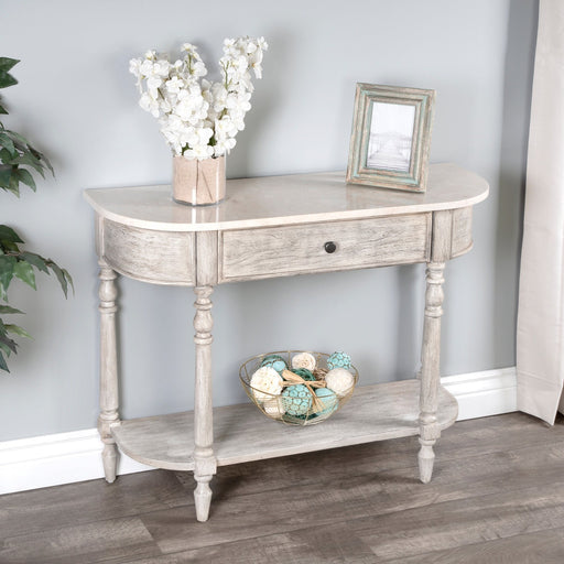 Butler Specialty Company Danielle Marble 40"" one- drawer Console Table, Gray 5517329