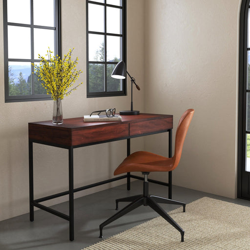 Butler Specialty Company Carl 45"" Wood and Metal Writing Desk, Medium Brown 5521054