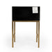 Butler Specialty Company Purgenia Mother Of Perl Side Table, Black and White, Gold 5532388