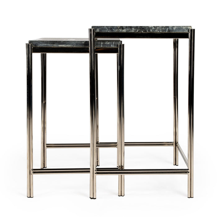 Butler Specialty Company Deguanna Marbel and Metal Nesting Tables, Multi-Color 5538389