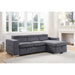 Acme Furniture Natalie Sectional Sofa in Gray Chenille 55530
