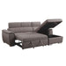 Acme Furniture Haruko Sectional Sofa in Light Brown Fabric 55535