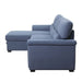 Acme Furniture Haruko Reversible Sectional Sofa W/Sleeper & Storage in Blue Fabric 55540