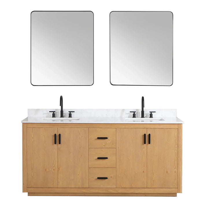 Altair Design Perla 72″ Double Bathroom Vanity in Natural 60″ size